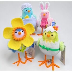 Spritz Target Featherly Friends Easter Birds Tubsy Sprout Bunny Flower Set of 4